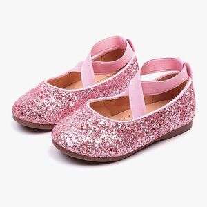 Sparkly Pink Dress Shoes for Kids
